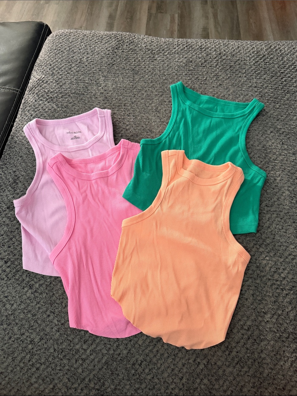 wild fable Ribbed Tank Set — Light Pink, Pink, Peach, Green